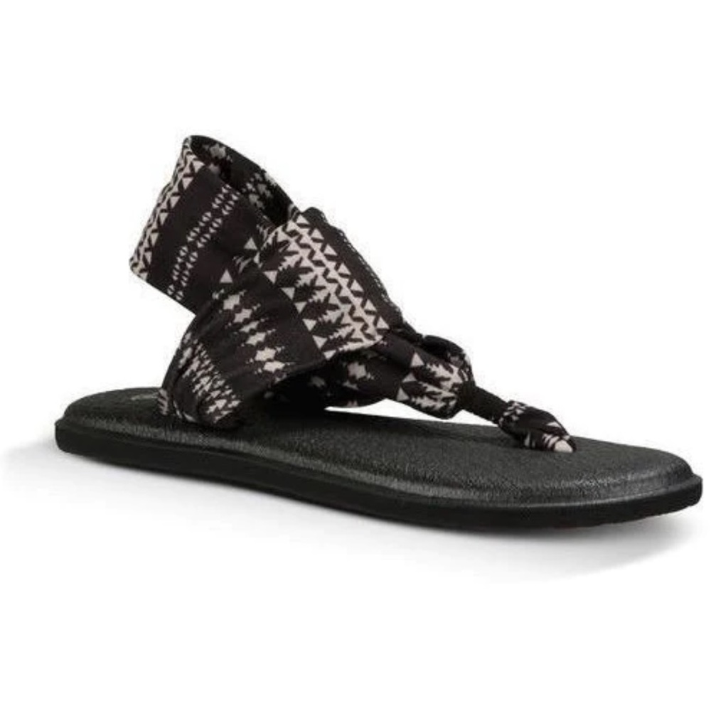 Sanuk Yoga Sling 2 Print Black and White Aztec